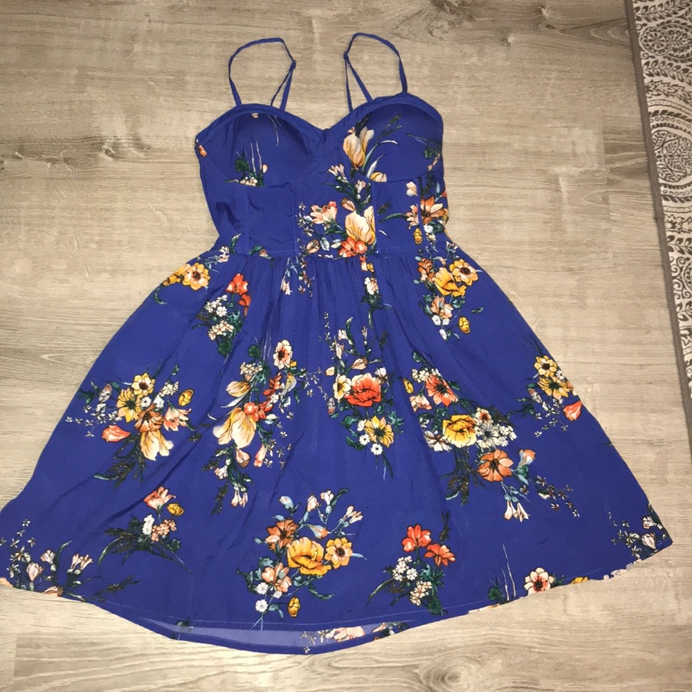 Blue floral dress